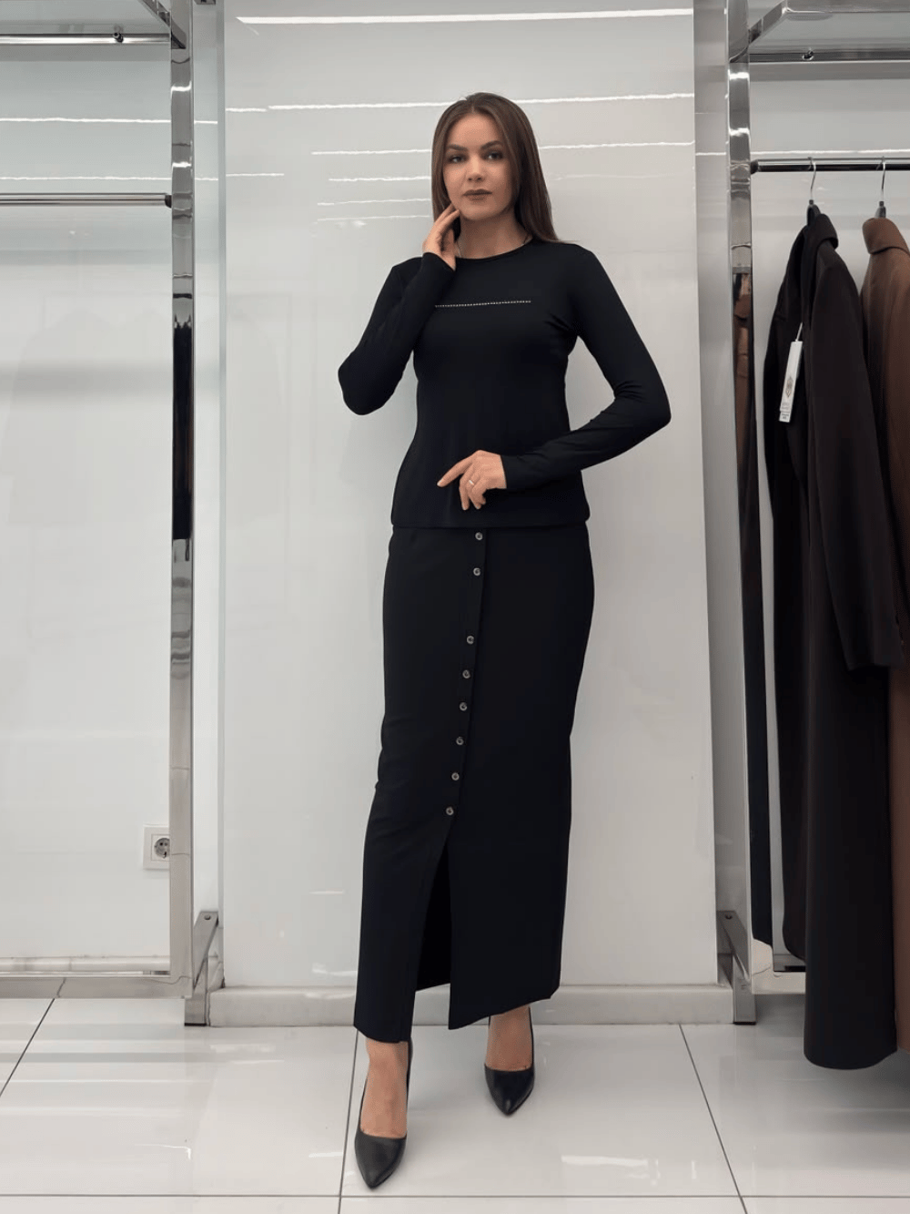 Etek27K102553200MissBluebelleViskon Çelikli Etek
