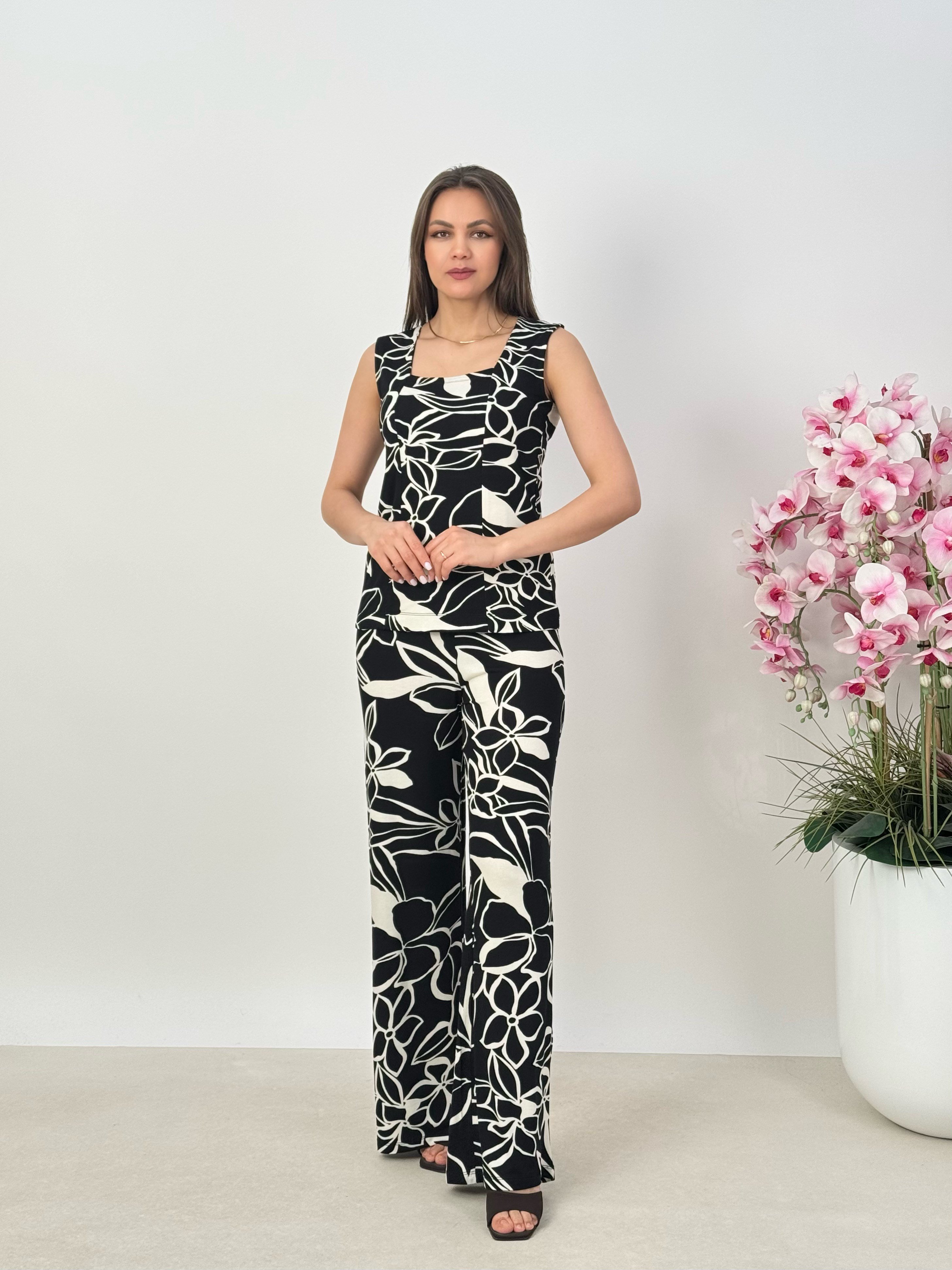 PANTOLON26Y-1215MISSBLUEBELLEViskon Emprime Pantolon