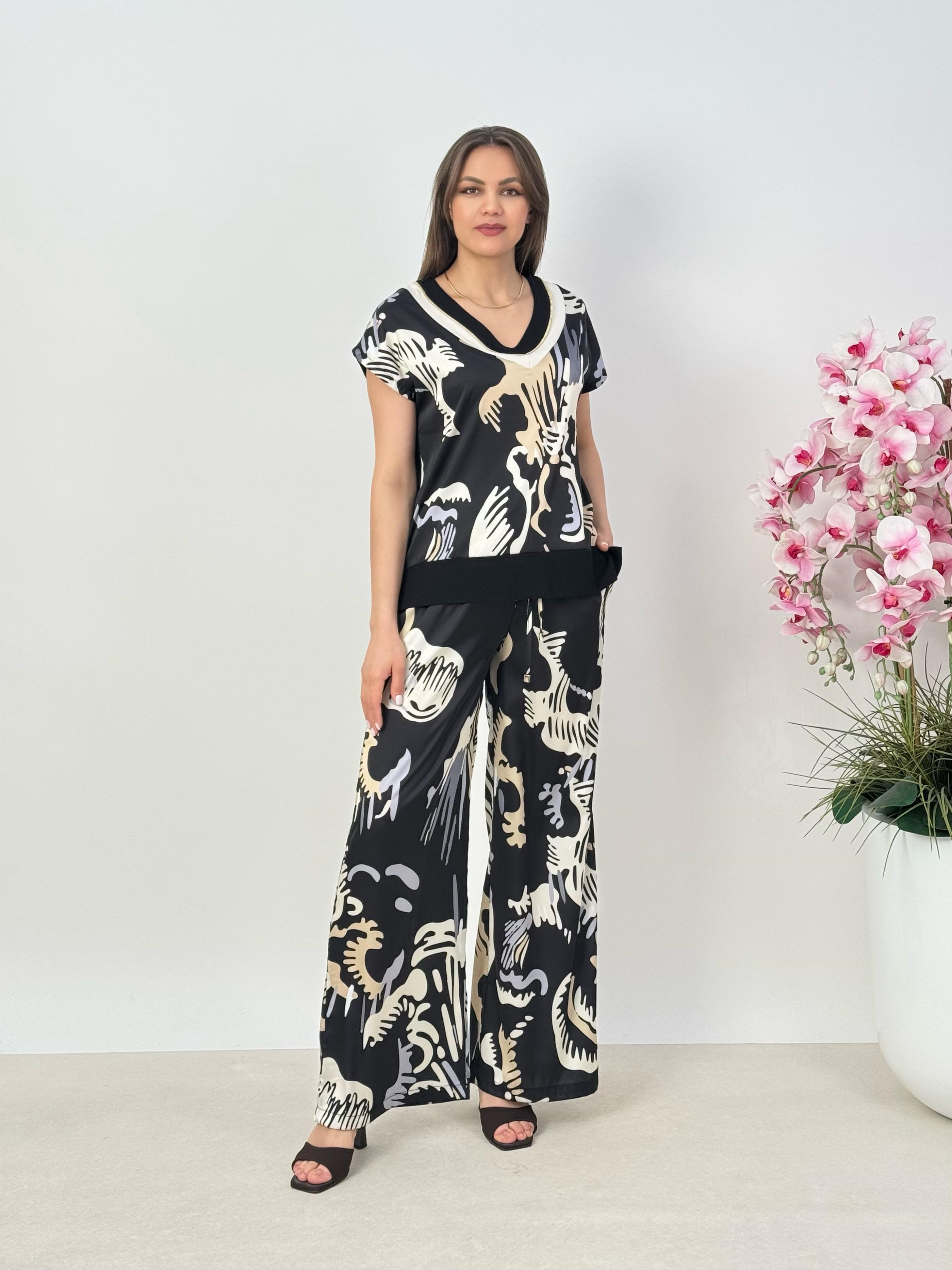 PANTOLON26Y-3104MISSBLUEBELLEViskon Emprime Pantolon