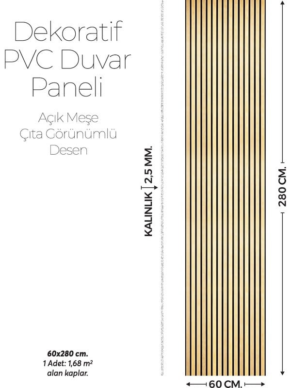 60X280 Duvar Paneli Lambiri Desen ,salon,duvar,tv Ünitesi-Meşe,Siyah