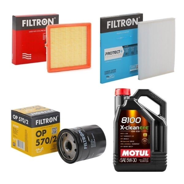 Filtron Opel Adam 1.0 Ecotec Filtre Seti ve Motul Yağ 4lt 2014-2018