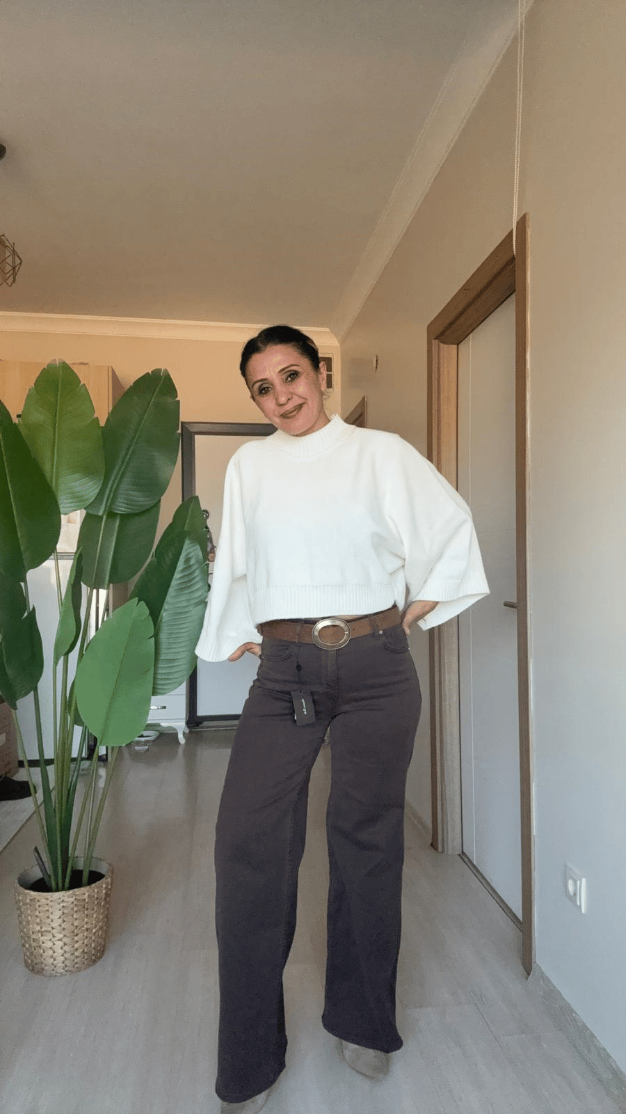 Crop Kazak Beyaz