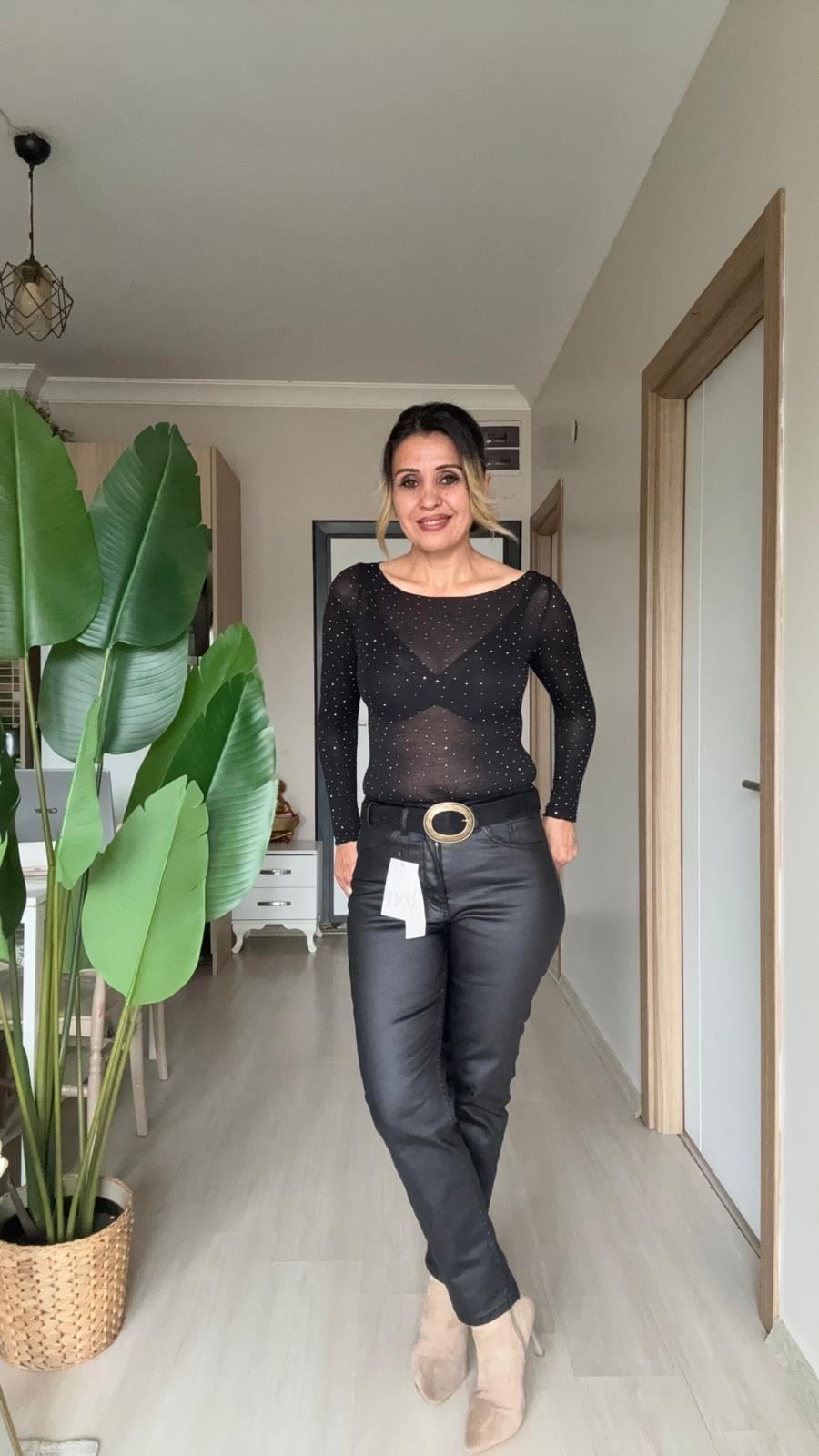 ZR MUMLU JEAN SİYAH