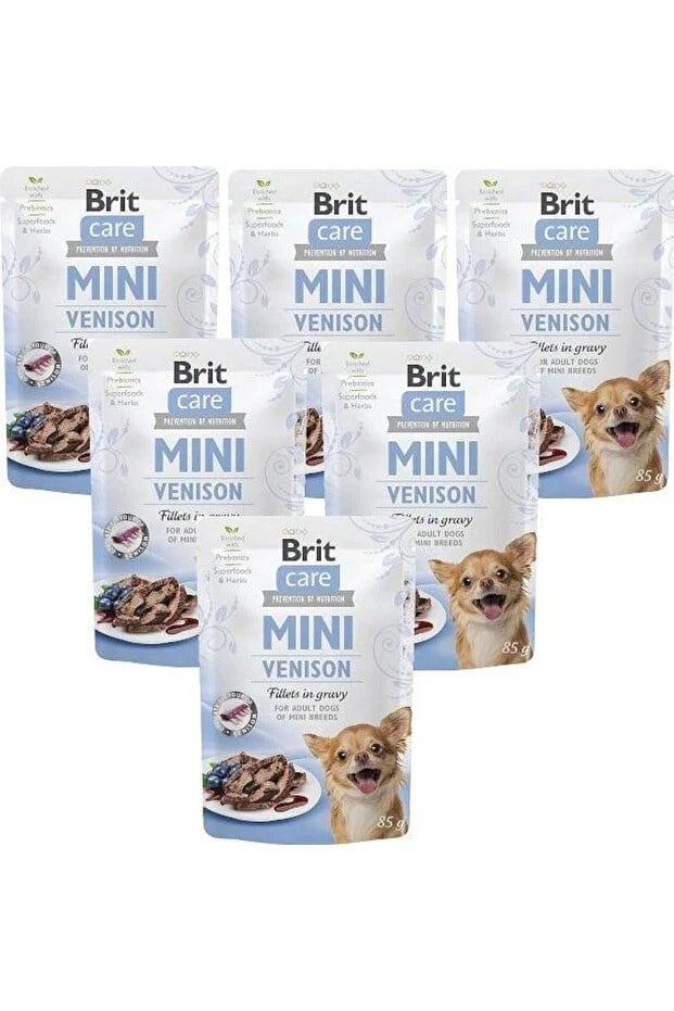  Brit Care Mini Geyik Etli Soslu Küçük Irk Yetişkin Köpek Yaş Maması 85gr x 6 Adet