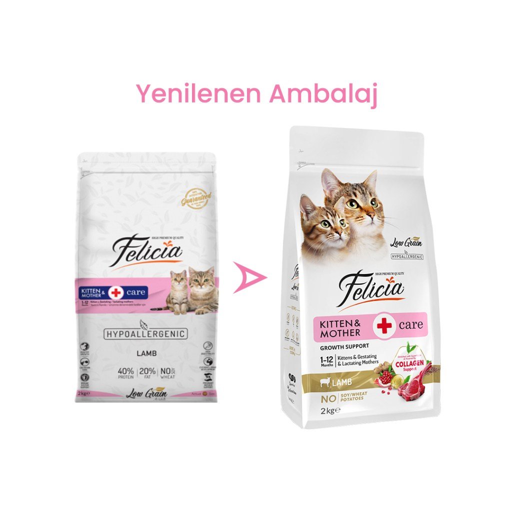  Felicia Hipoalerjenik Kuzu Etli Düşük Tahıllı Yavru Kedi Maması 2kg