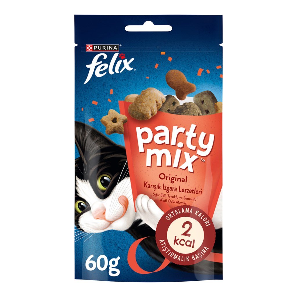  Felix Party Mix Original Karışık Izgara Lezzetleri Kedi Ödül Maması 60gr