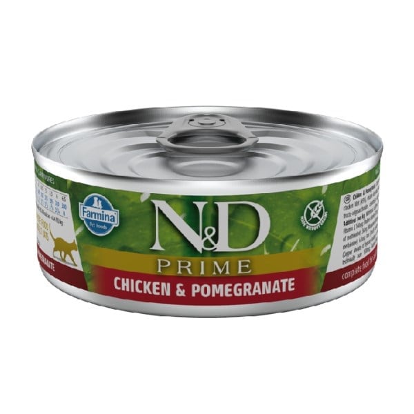  N&D Prime Tavuklu ve Narlı Tahılsız Yetişkin Kedi Konservesi 70gr
