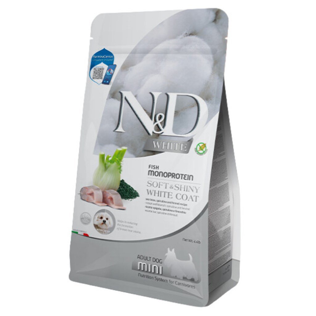  N&D White Levrek Spirulina ve Rezeneli Küçük Irk Yetişkin Köpek Maması 5kg