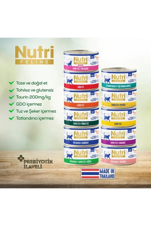  Nutri Feline Karışık Set Kedi Konservesi 70gr  (12 Adet)
