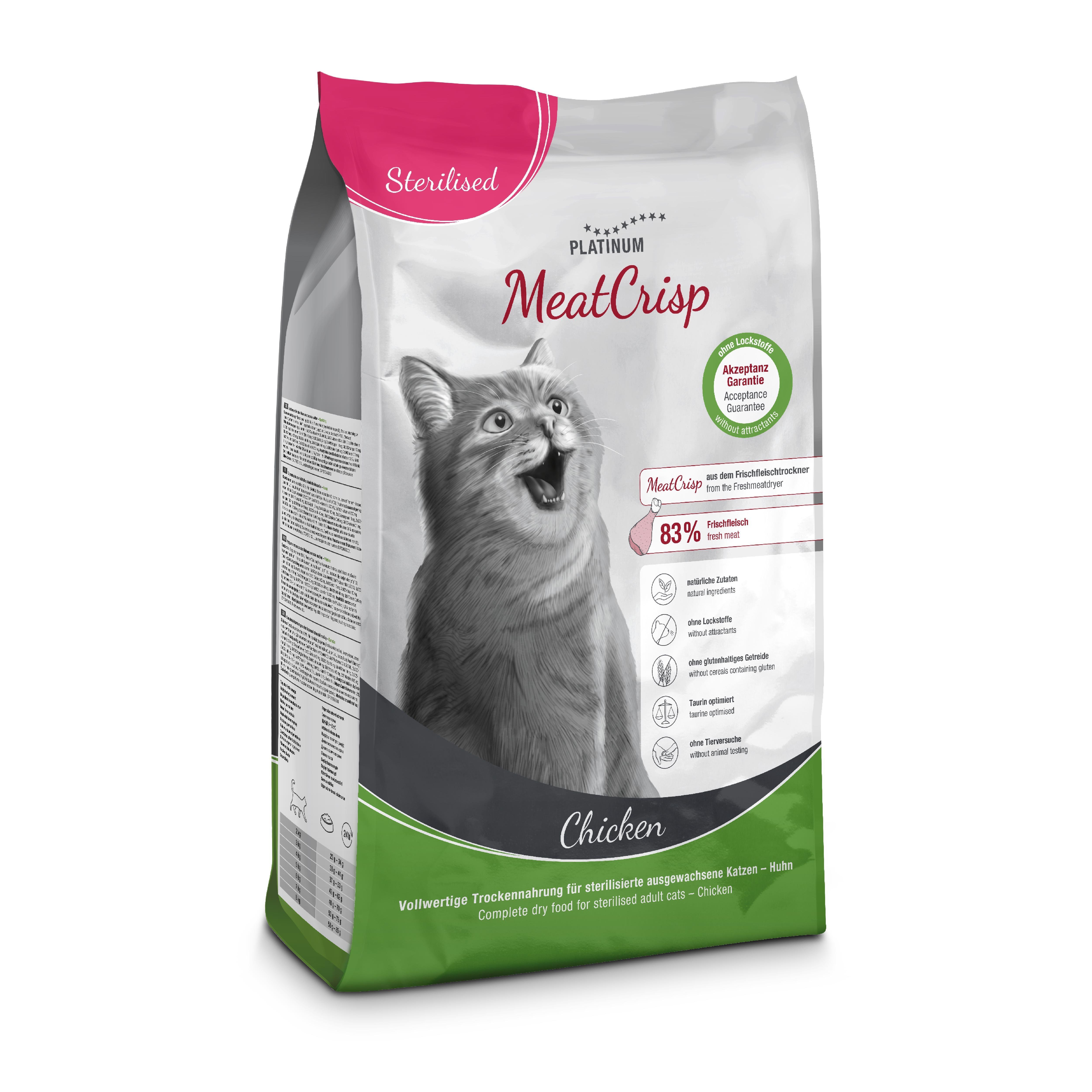  Platinum MeatCrisp Tavuklu Kısırlaştırılmış Yetişkin Kedi Maması 1,5kg