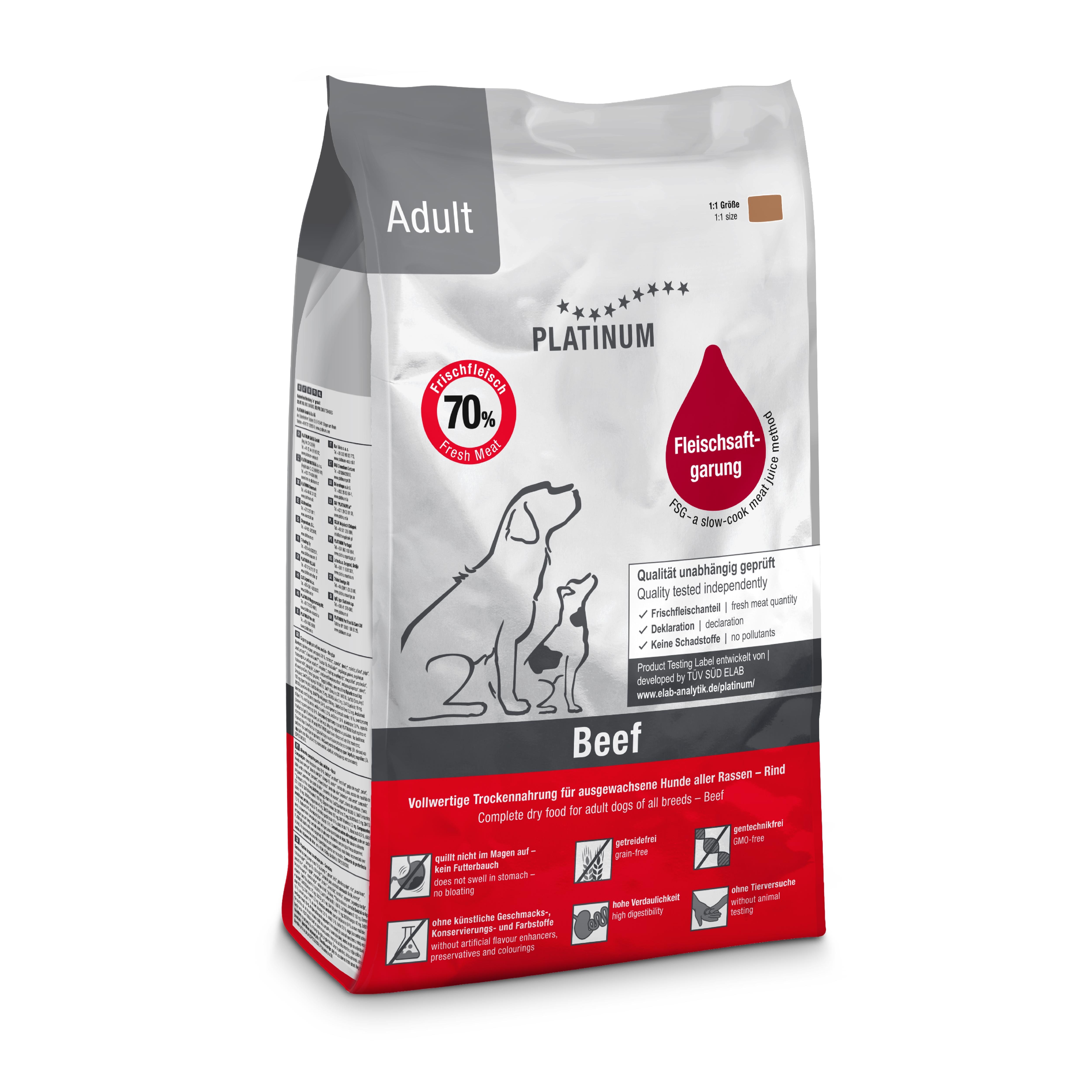  Platinum Sığır Etli Yetişkin Köpek Maması 1,5kg