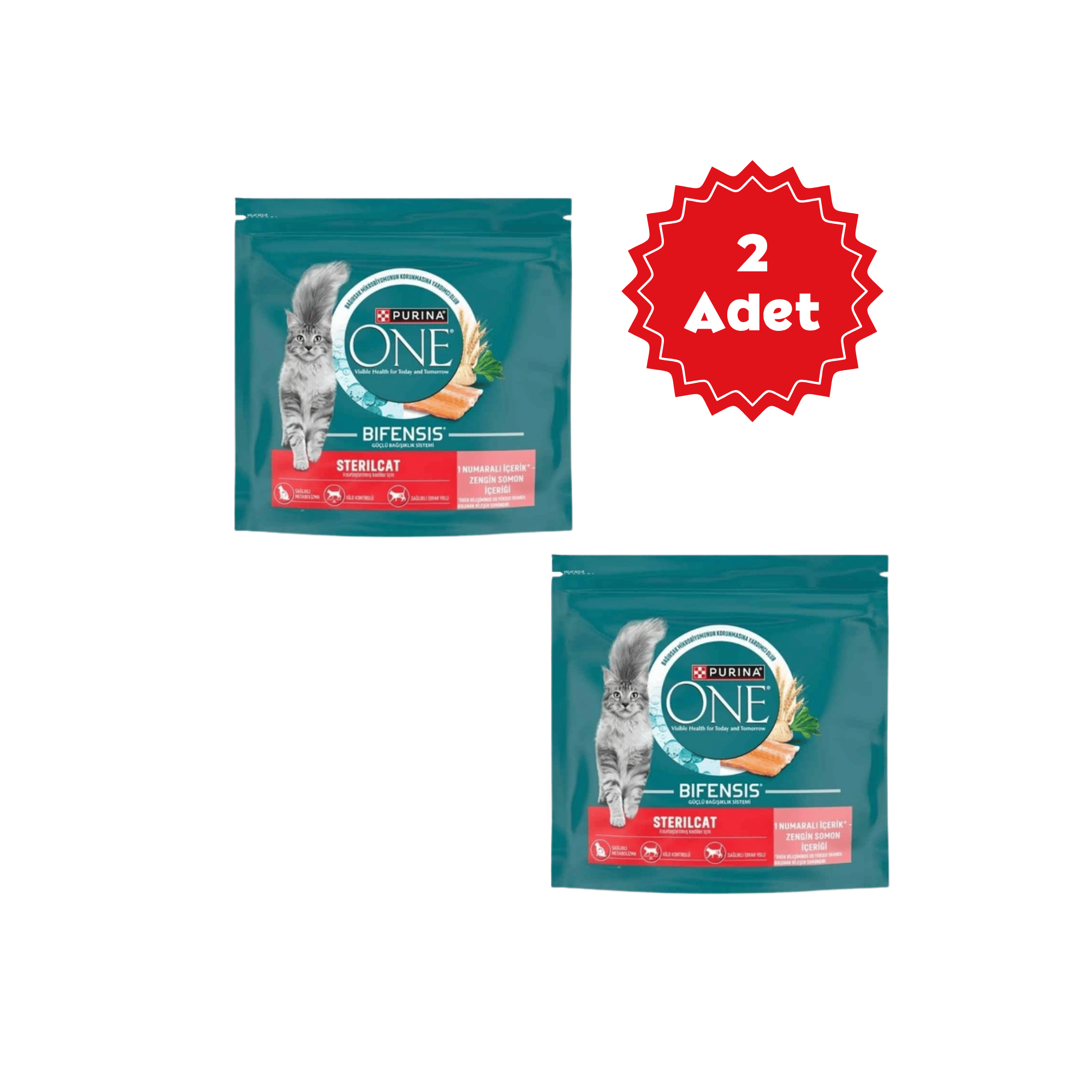  Purina One Somon & Buğday Kısırlaştırılmış Kedi Maması 1,4kg x 2 Adet