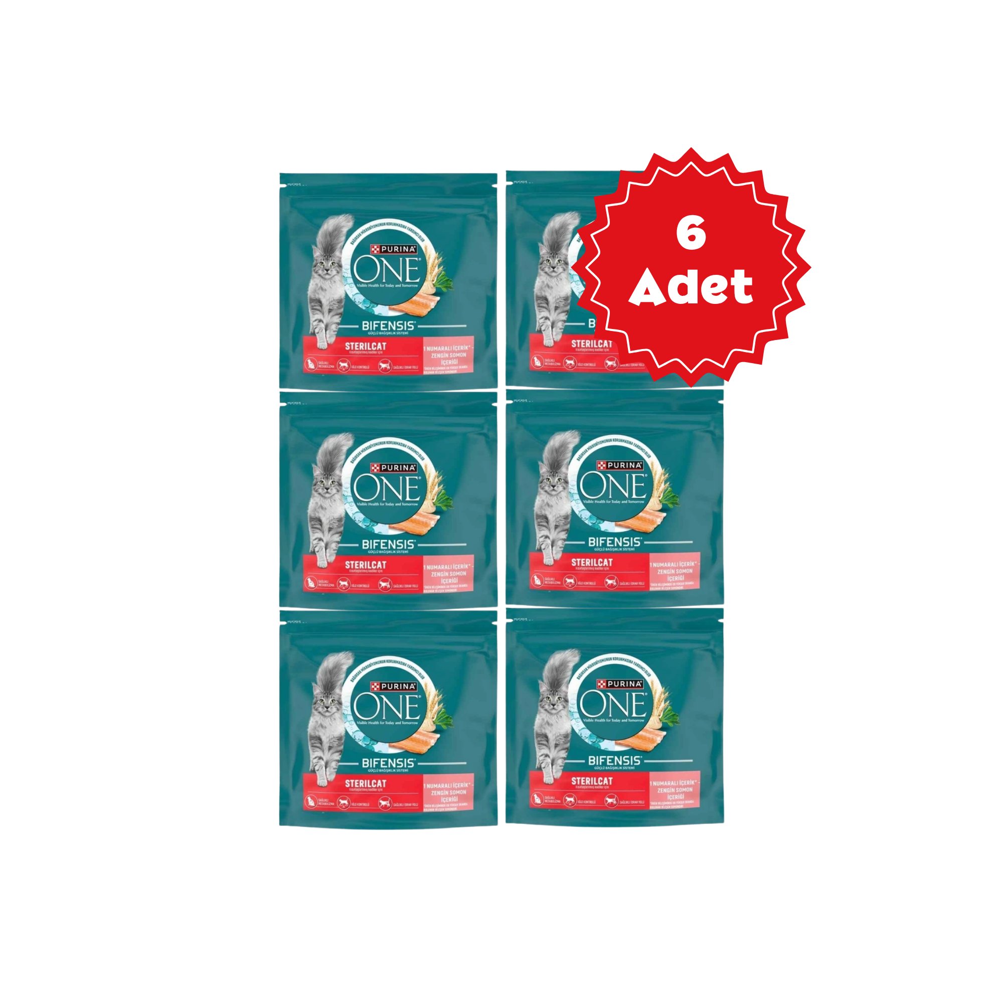  Purina One Somon & Buğday Kısırlaştırılmış Kedi Maması 1,4kg x 6 Adet