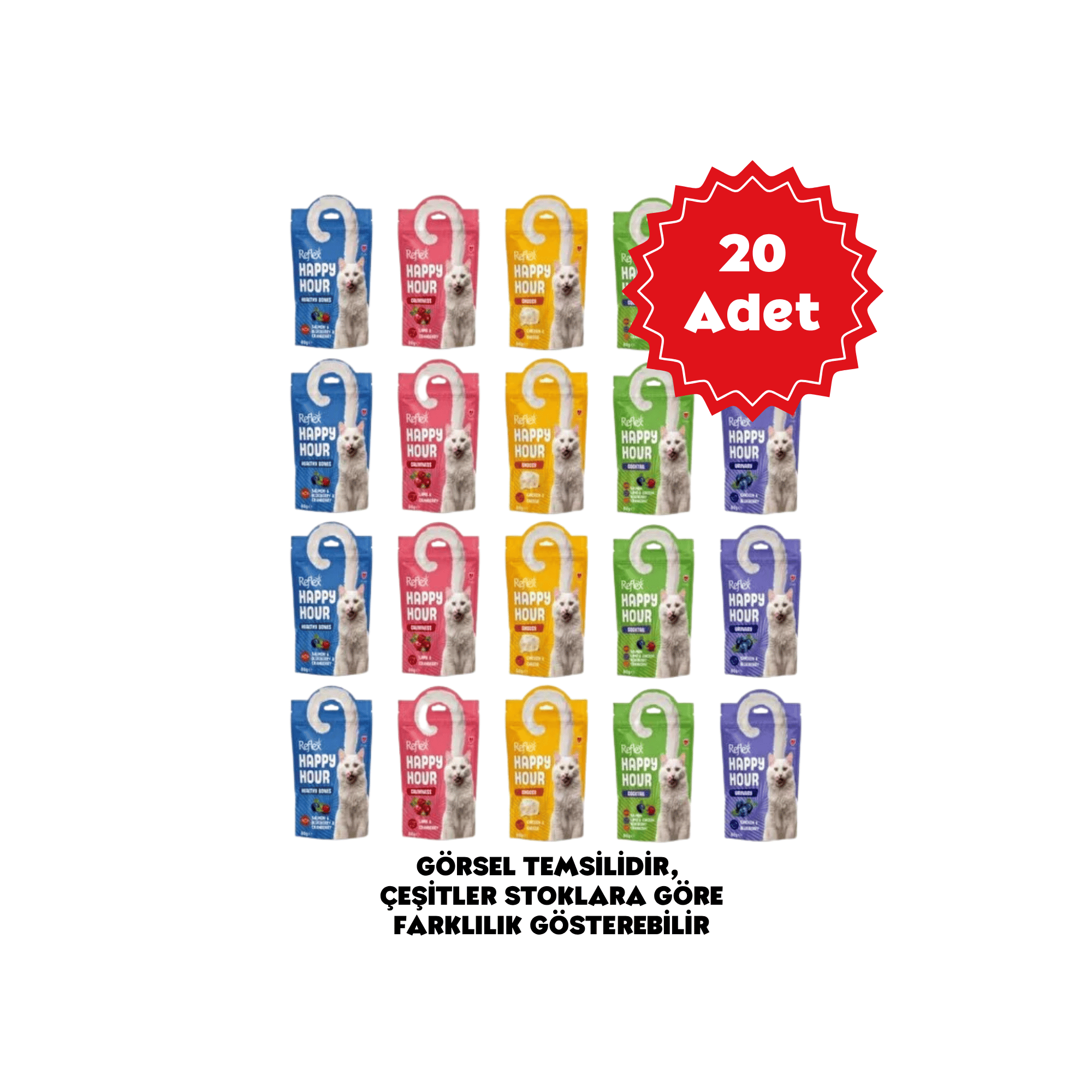  Reflex Plus Happy Hour Karışık Kedi Ödül Maması 60gr x 20 Adet