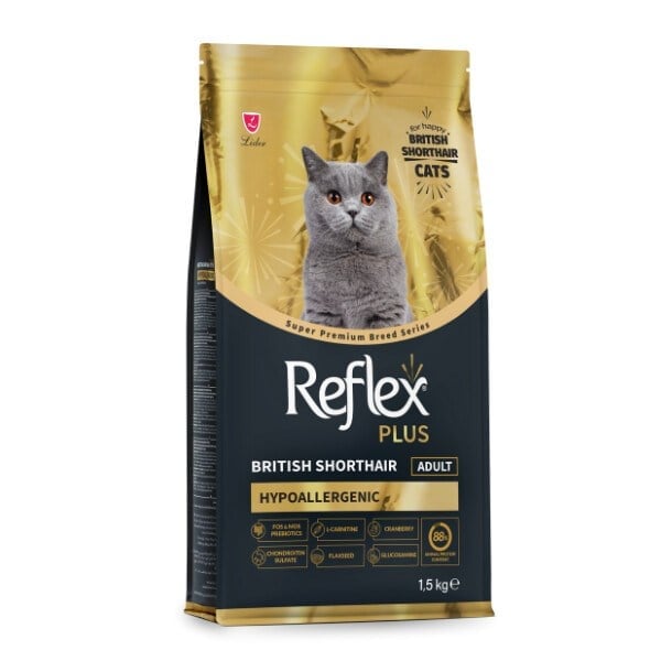  Reflex Plus Hipoalerjenik British Shorthair Yetişkin Kedi Maması 1,5kg
