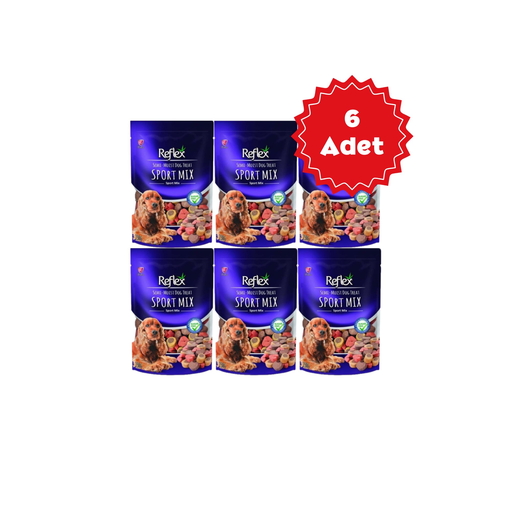  Reflex Sport Mix Yarı Yumuşak Köpek Ödül Maması 150gr x 6 Adet