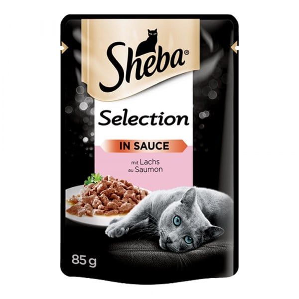  Sheba Pouch Sos İçinde Somon Balıklı Yetişkin Kedi Konservesi 85gr