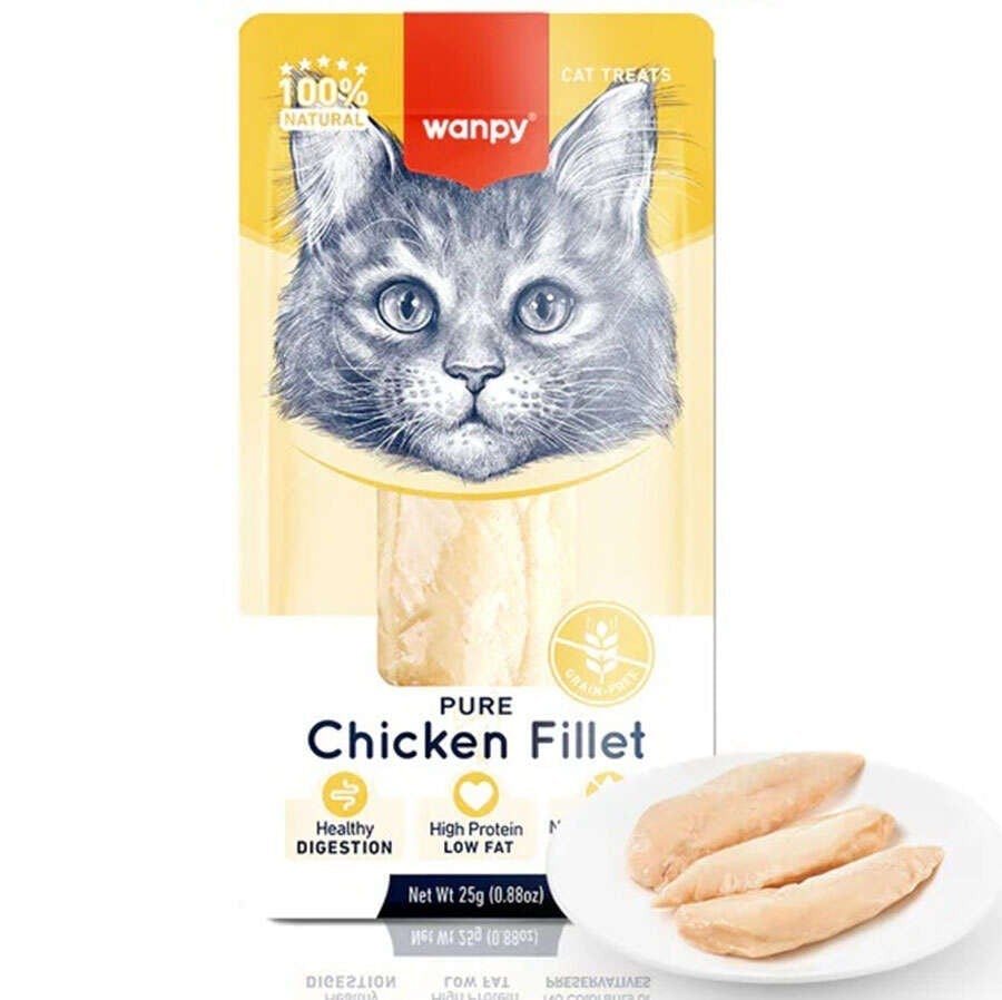  Wanpy Pure Chicken Fillet Tavuk Fileto Kedi Ödülü 25gr