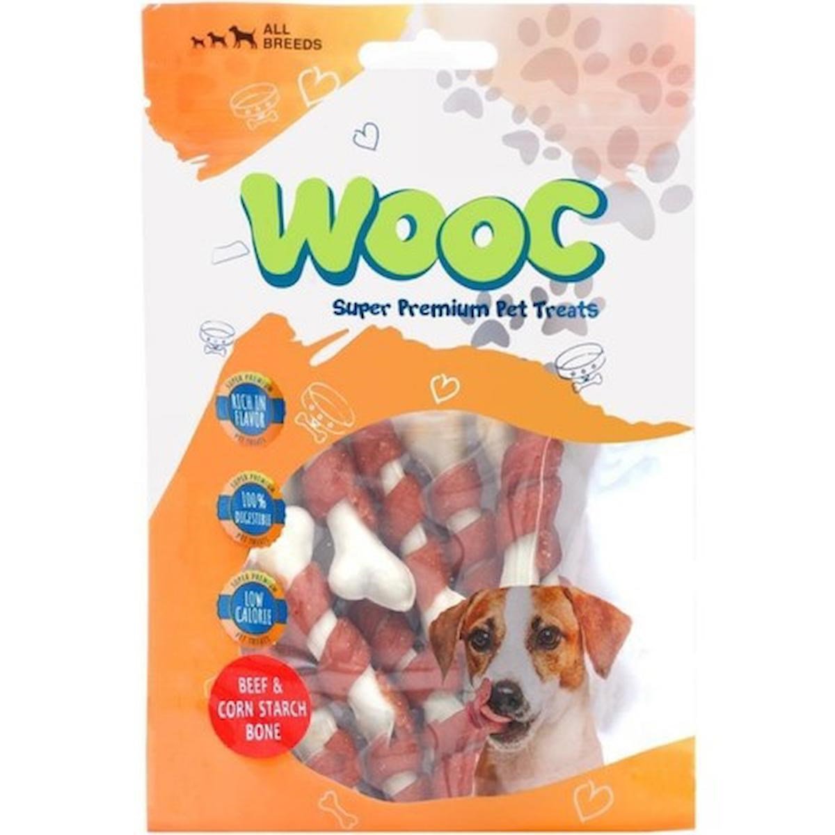  Wooc Biftek Sargılı Kalsiyumlu Kemik Köpek Ödül Maması 80gr