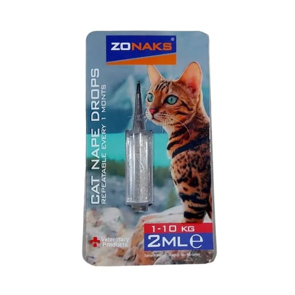  Zonaks Kediler İçin Ense Damlası 2ML 1-10 Kg (12 X 4 ML)