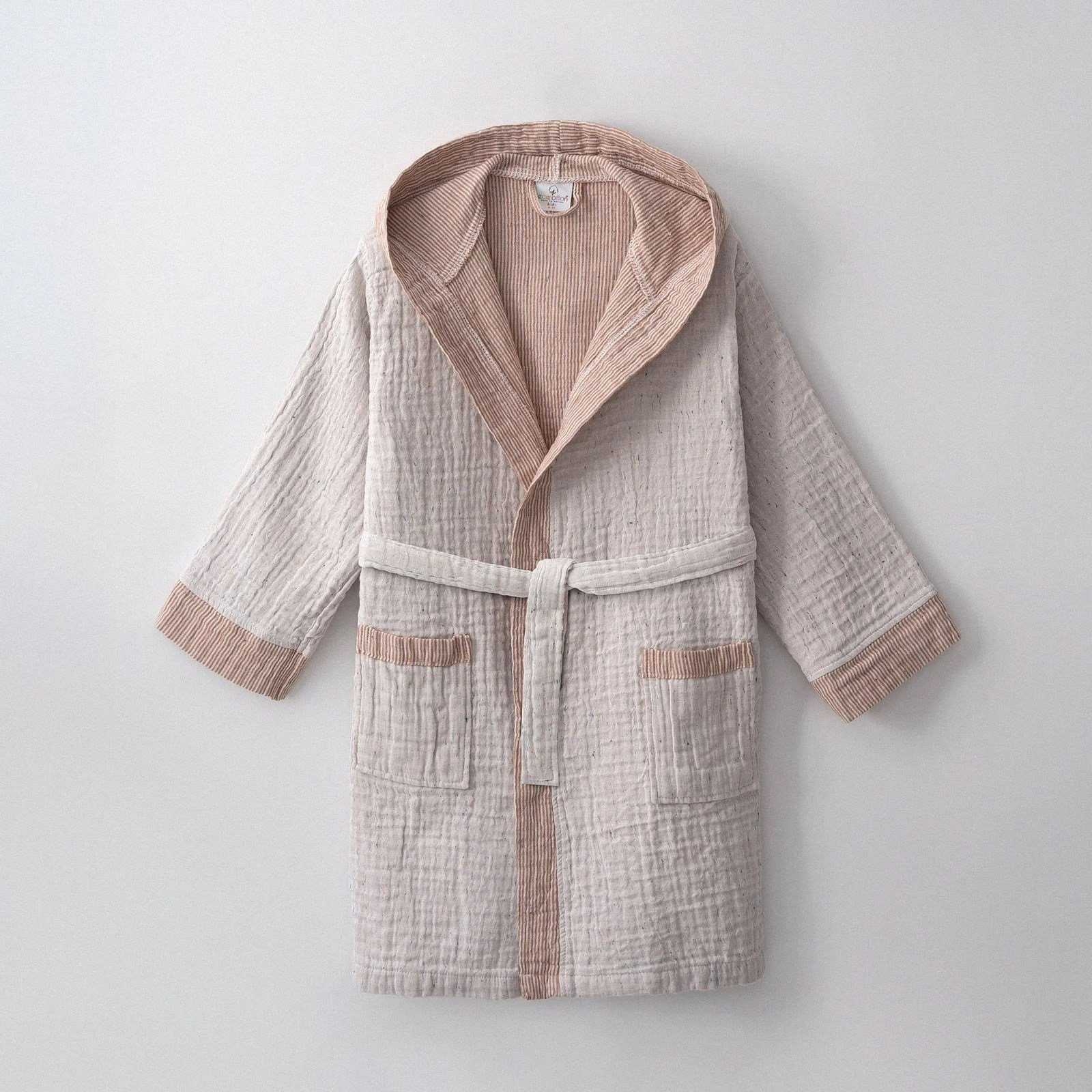 Eco Cotton Melinda Çocuk Bornoz Organik Pamuk Müslin Terra