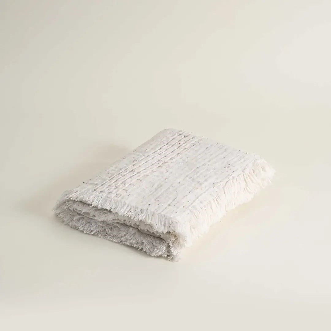 Ecocotton Alinda Bebek Yatak Örtüsü Organik Pamuk Müslin Krem