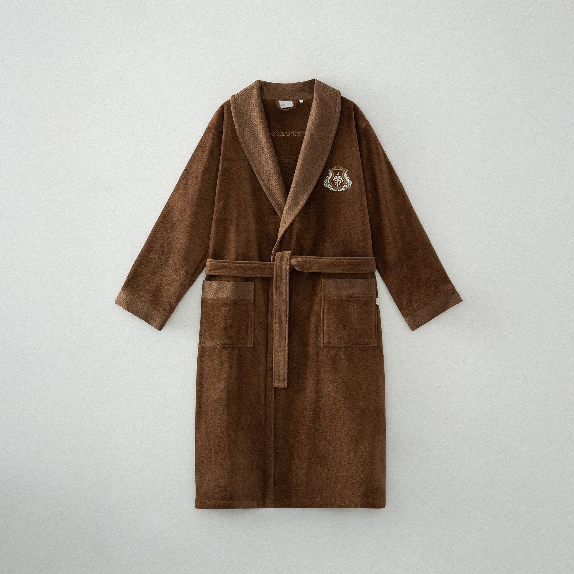 Ecocotton Farah Erkek Bornoz Organik Pamuk Kahverengi