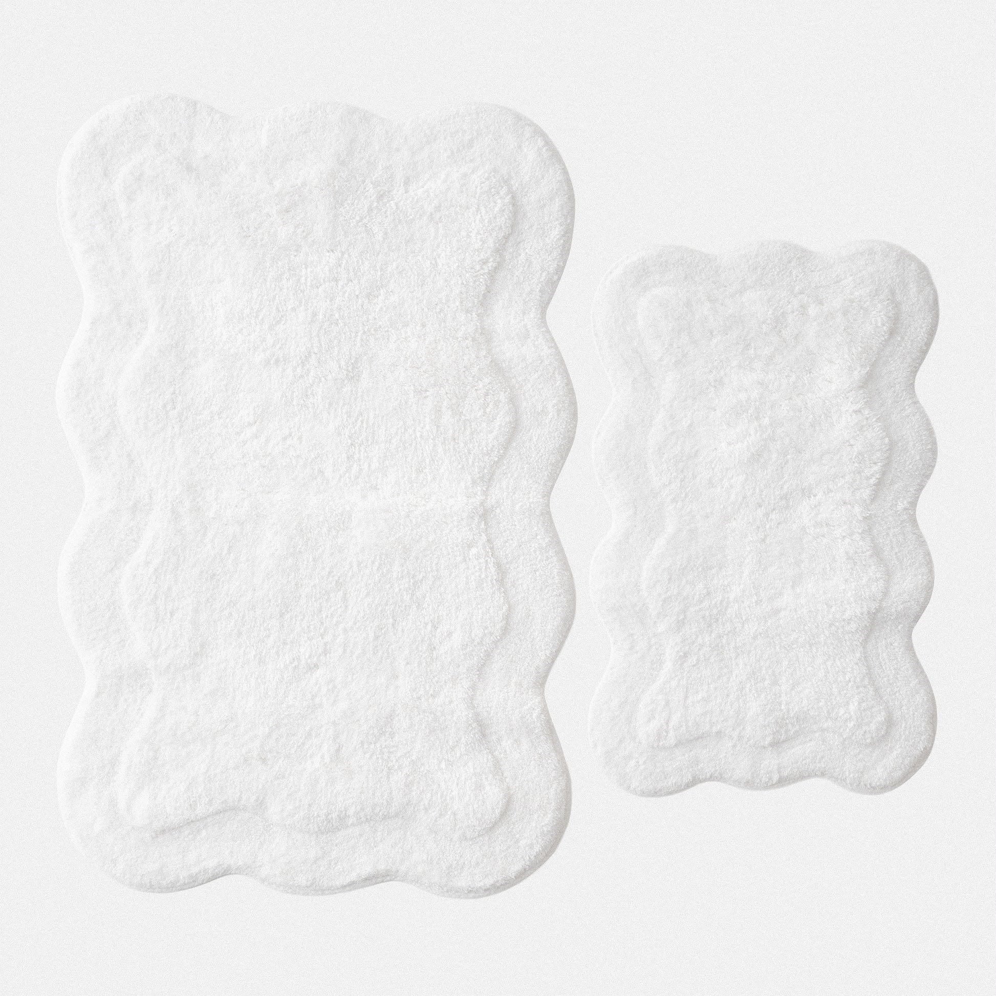 Ecocotton Sara 2'li Banyo Paspas Seti Pamuk Beyaz