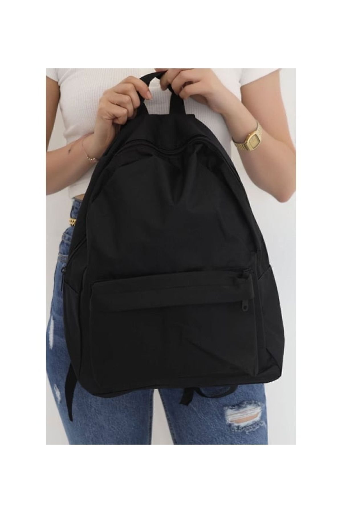 Siyah Sırt Unisex Sırt Çantasi