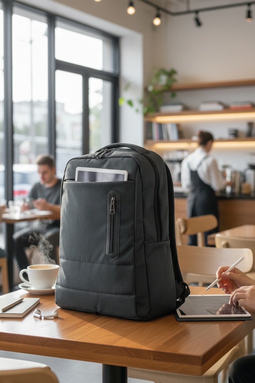 Unisex Laptop Bölmeli Sırt Çantası - Su Geçirmez