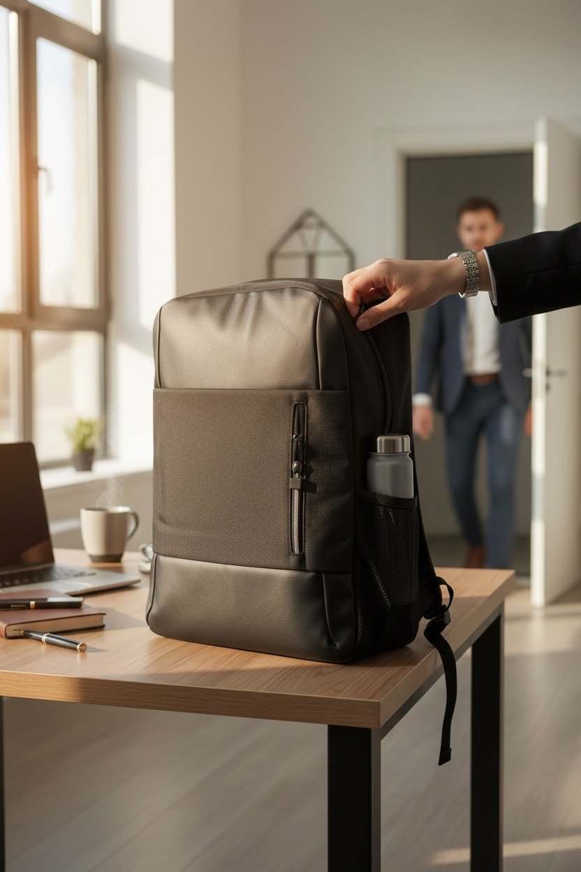 Unisex Laptop Bölmeli USB Destekli Sırt Çantası - Su Geçirmez