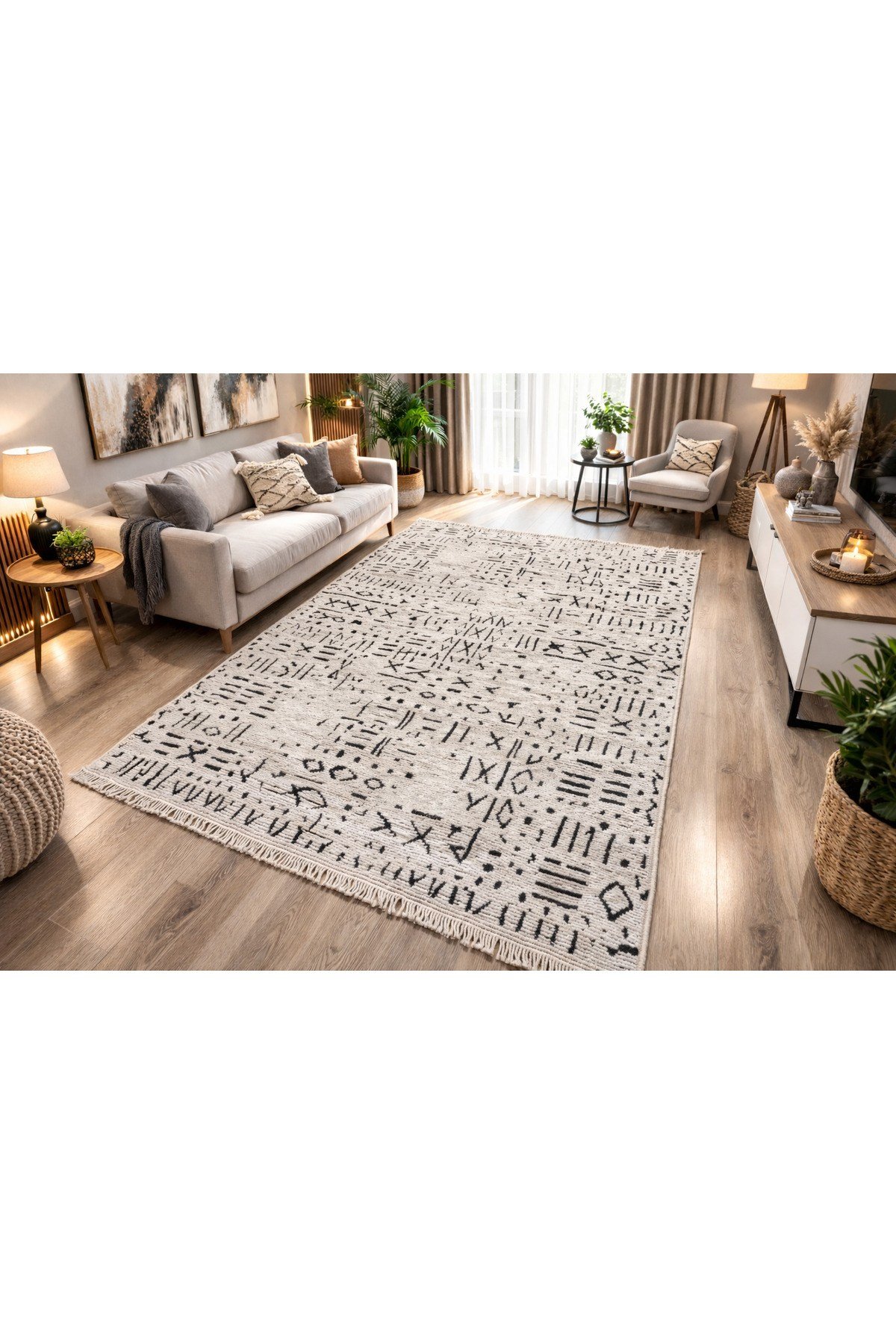 SMART 51 VİZON Kaymaz Dokuma Taban Salon Mutfak Oturma Odası Halısı