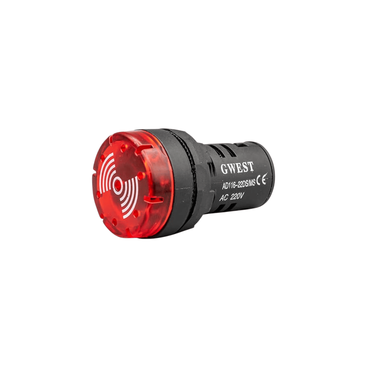 GWEST 22DS/MS Sesli Led Flaşör İkazlı 220V. AC Kırmızı 10 Adet
