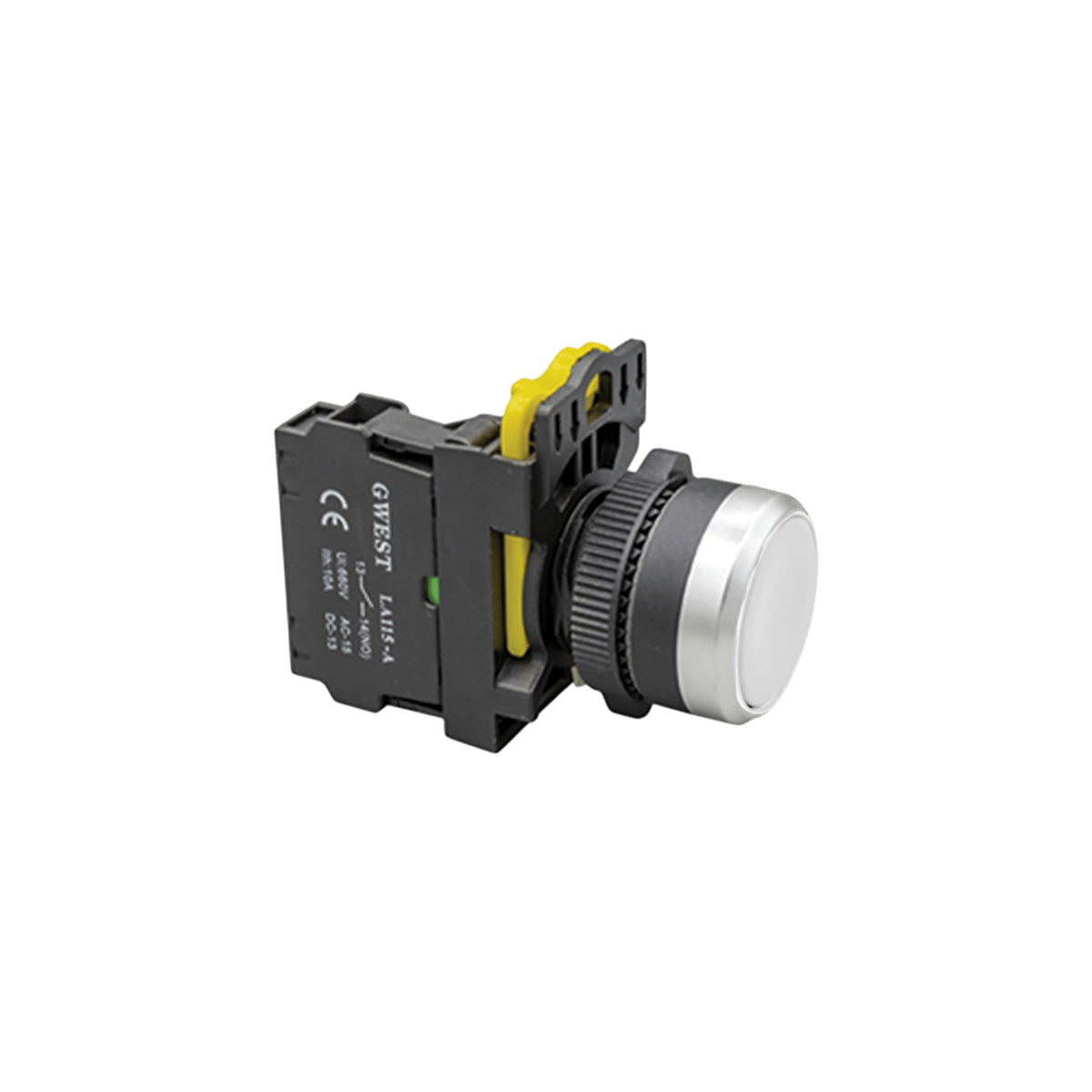 GWEST A5 - 31 22mm Yaylı Buton 1NO Beyaz 10 Adet