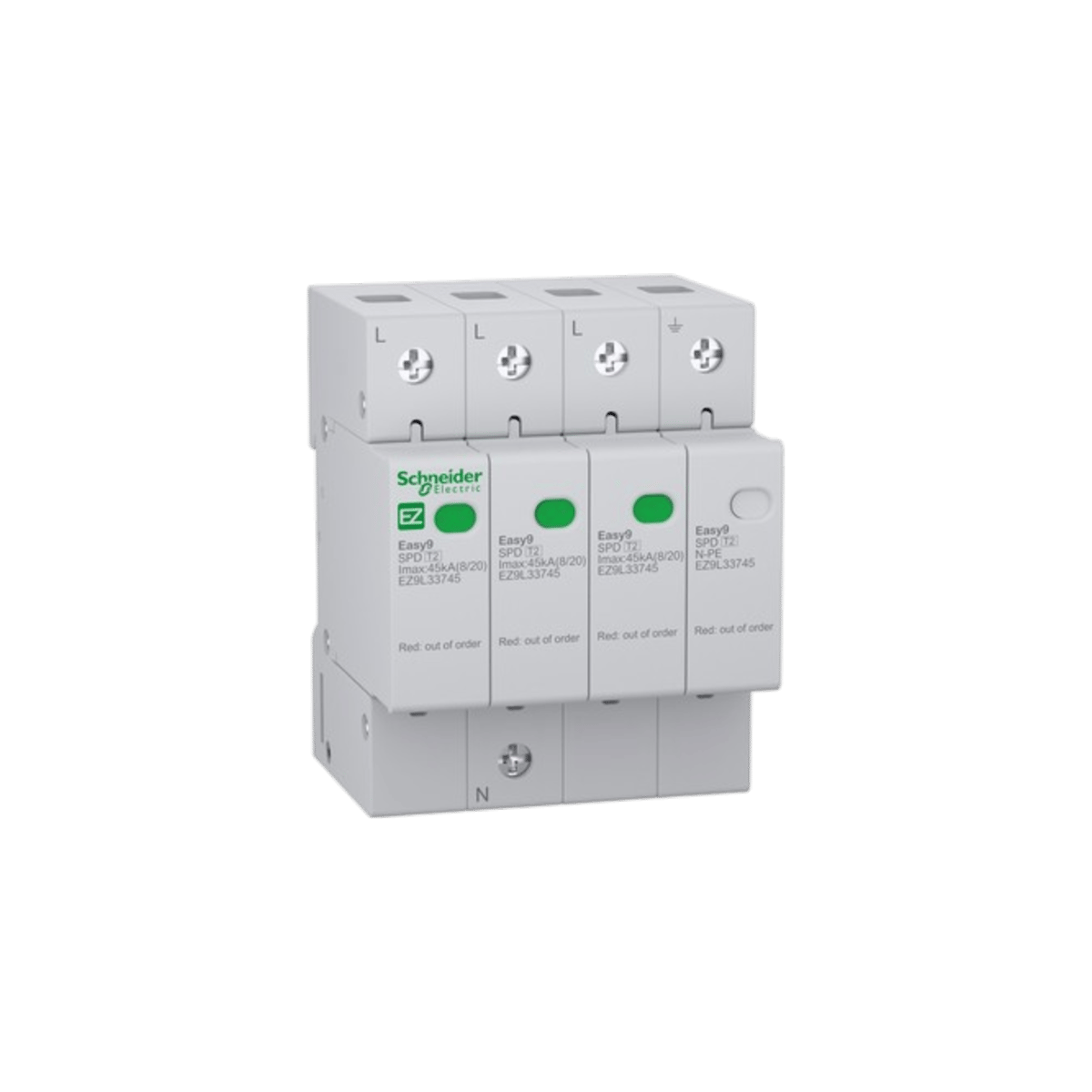 Schneider EZ9L33745 Easy9 Parafudur T2 3P-N 45kA 400V