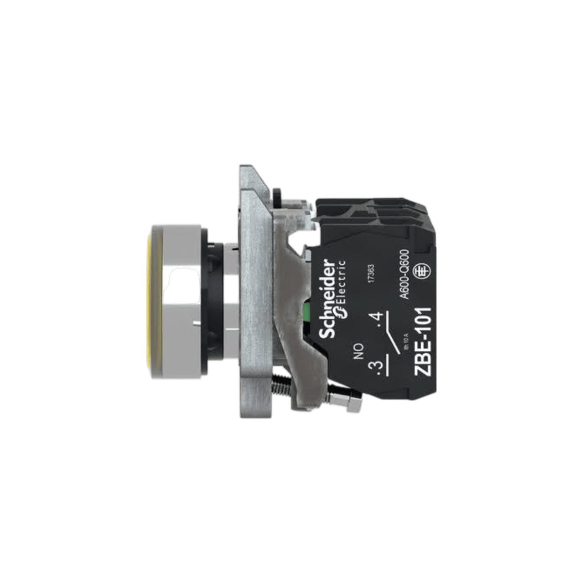 Schneider XB4BW3565 Işıklı Yaylı Buton, Sarı, 1 Na + 1 Nk