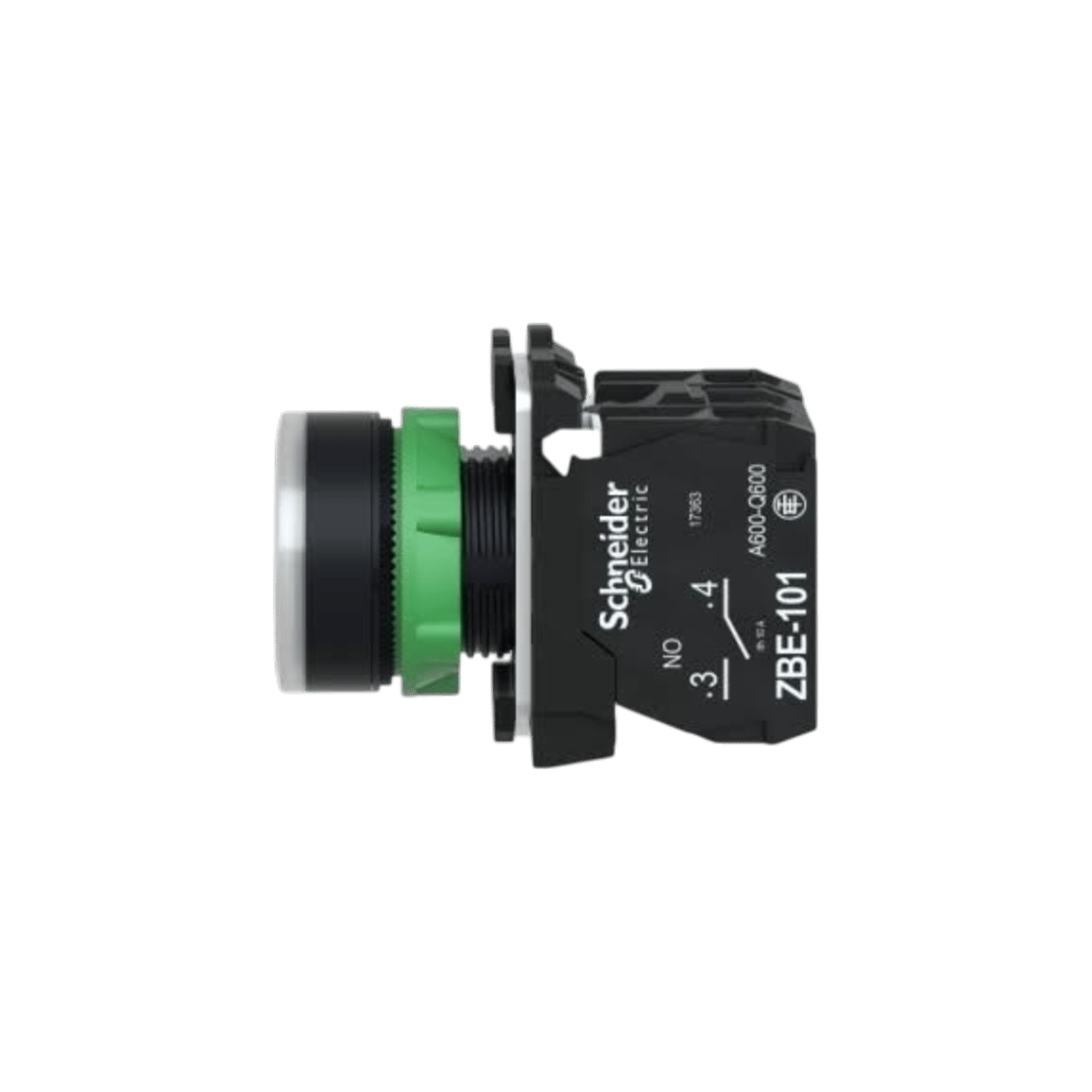 Schneider XB5AW31M5 Işıklı Yaylı Buton, Beyaz, 1 Na + 1 Nk, 220v Led