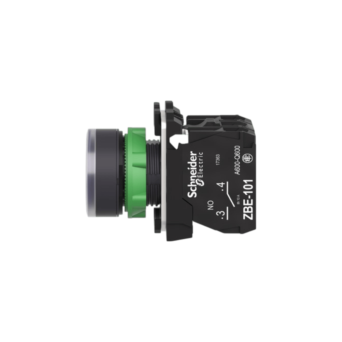 Schneider XB5AW36M5 Işıklı Yaylı Buton, Mavi, 1 Na + 1 Nk, 220v Led
