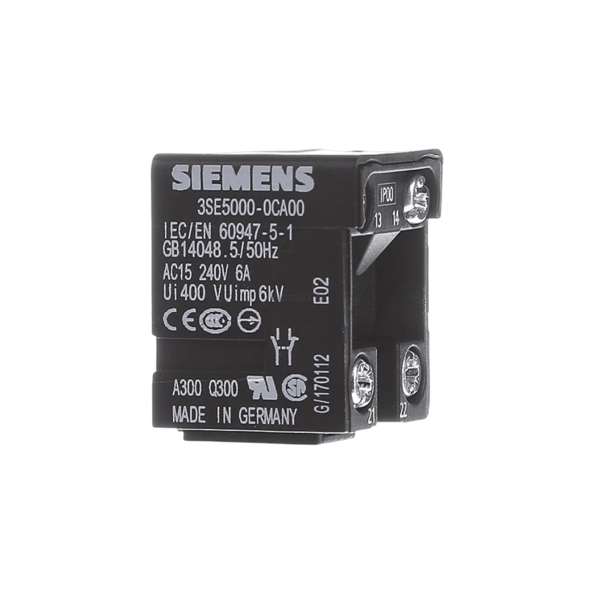 Siemens 3SE5000-0CA00 - KONTAK BLOĞU ANİ HAREKETLİ 1NO+1NC