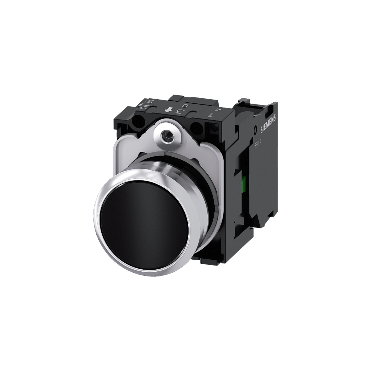 Siemens 3SU1150-0AB10-1BA0 - 22MM METAL SİYAH 1NO YAY DÖNÜŞLÜ BUTON