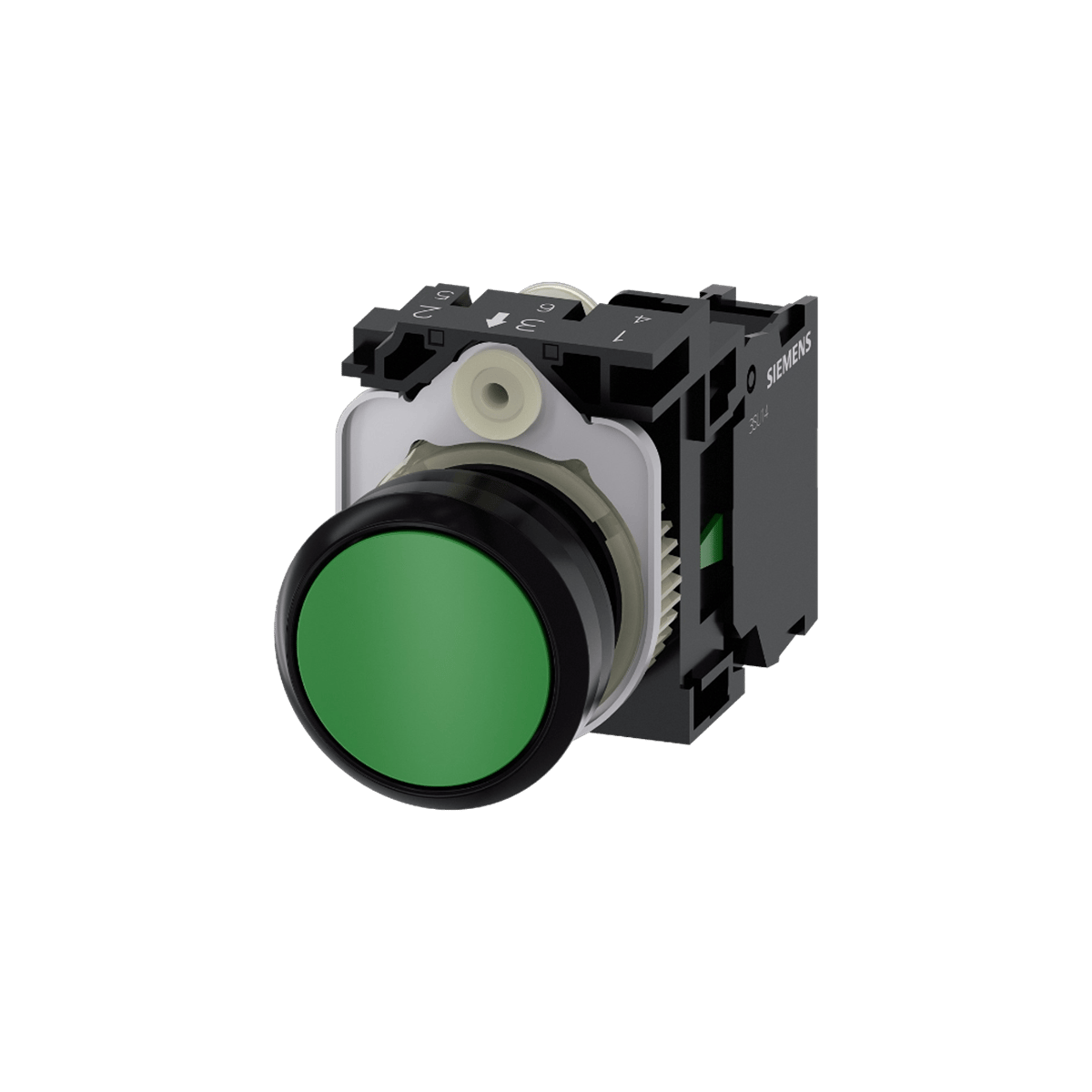 Siemens 3SU1150-0AB40-1BA0 - 22MM METAL YEŞİL 1NO YAY DÖNÜŞLÜ BUTON