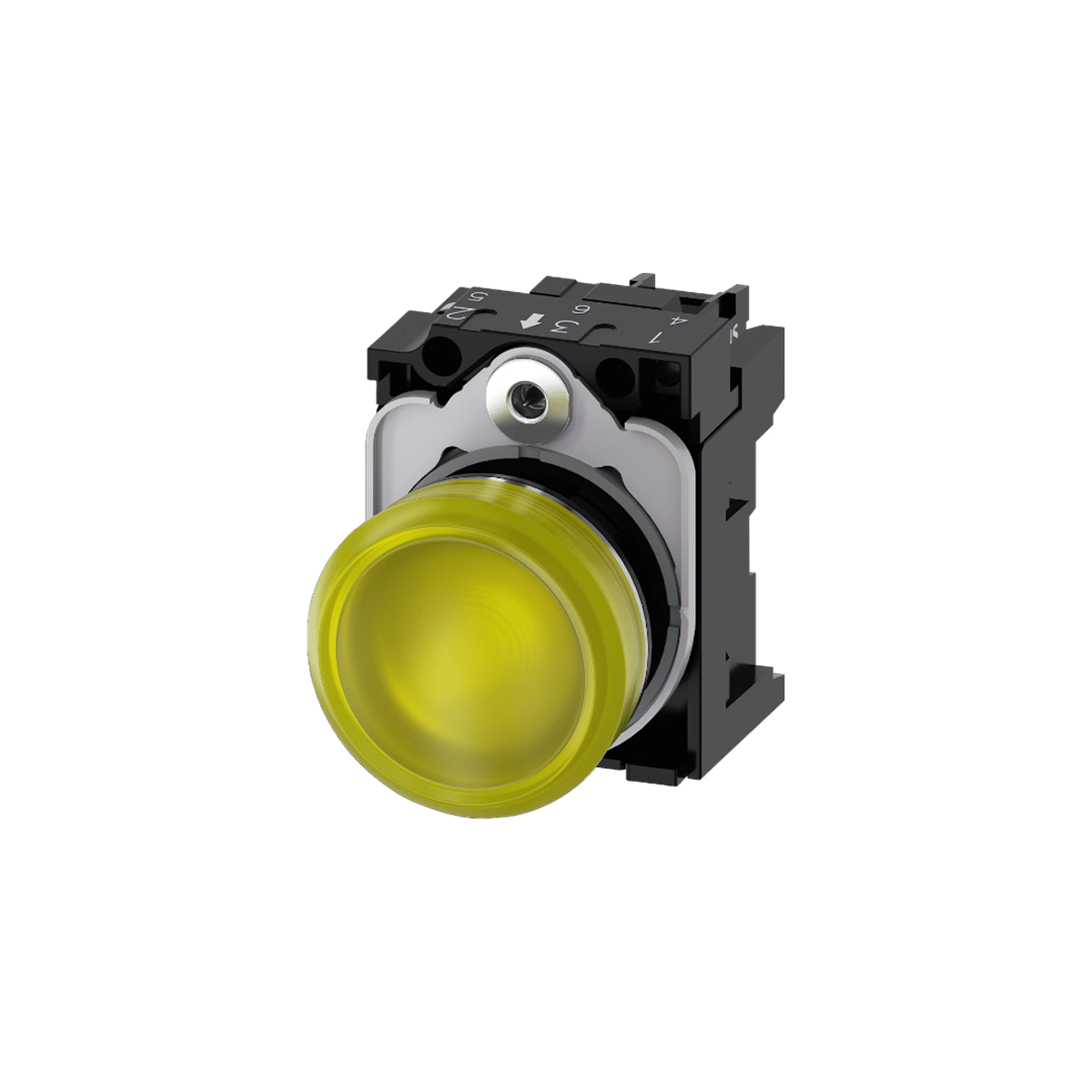 Siemens 3SU1156-6AA30-1AA0 - 22MM METAL 230VAC SARI KOMPLE SİNYAL LAMBASI