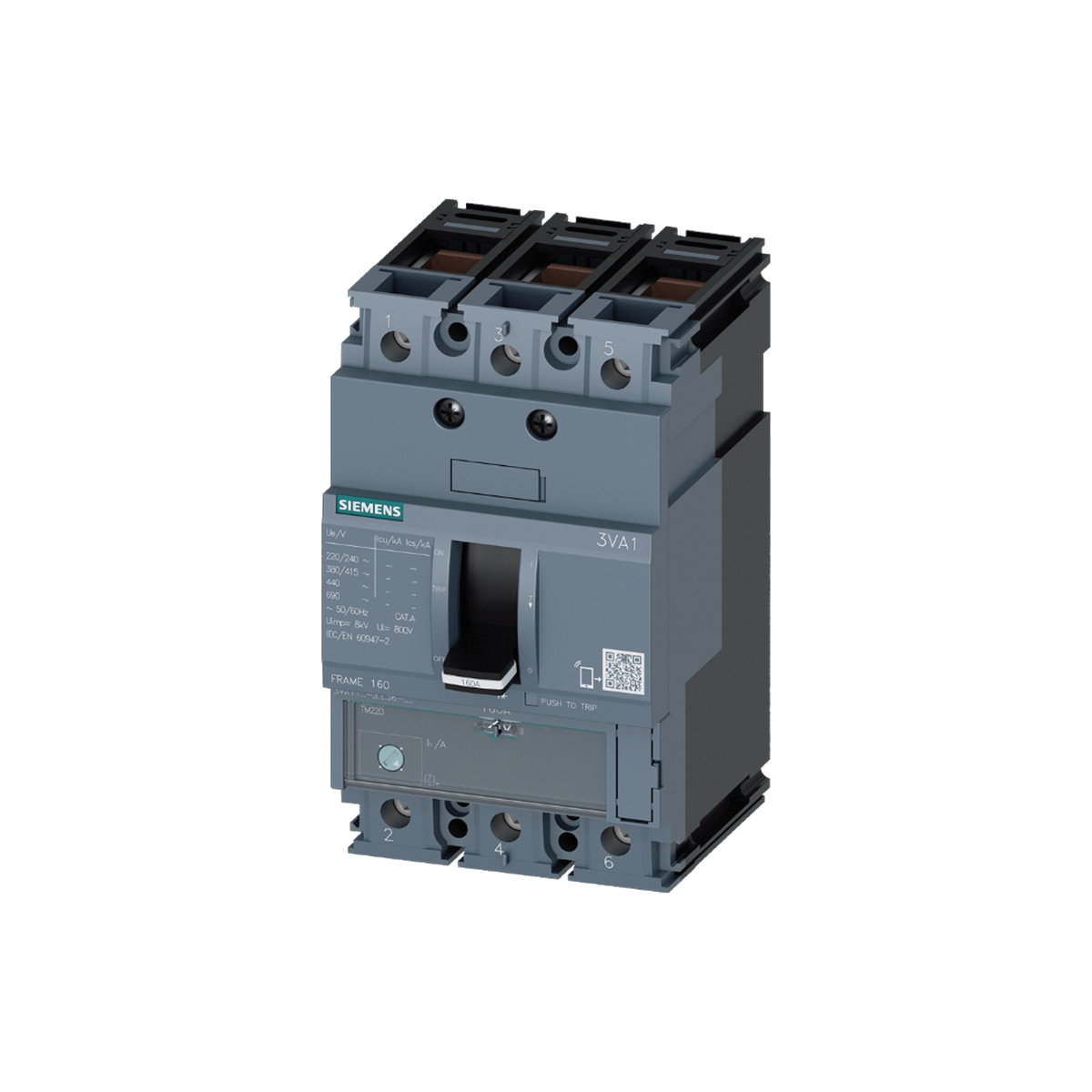 Siemens 3VA1112-5EE36-0AA0 - 3VA1 3P 20A 36kA TM240 MCCB