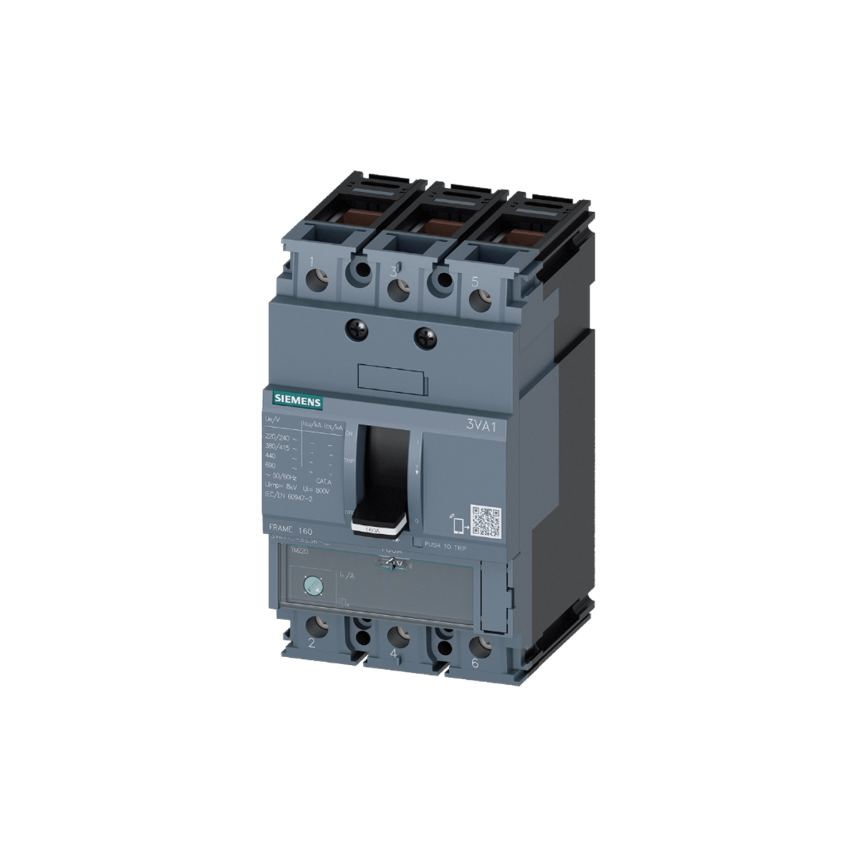 Siemens 3VA1112-5EF36-0AA0 - 3VA1 4P 20A 36kA TM240 MCCB