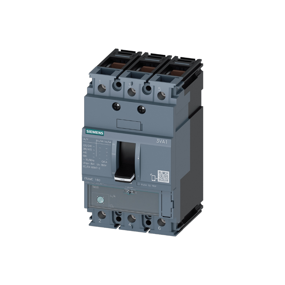 Siemens 3VA1116-5EE36-0AA0 - 3VA1 3P 25A 36kA TM240 MCCB