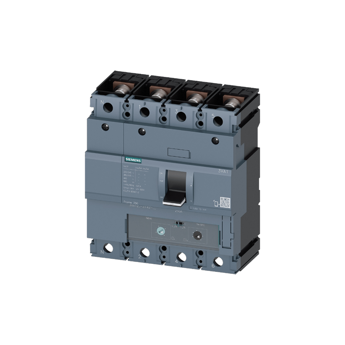 Siemens 3VA1225-5EF42-0AA0 - 3VA12 175-250A TM240 55KA 4P ŞALTER