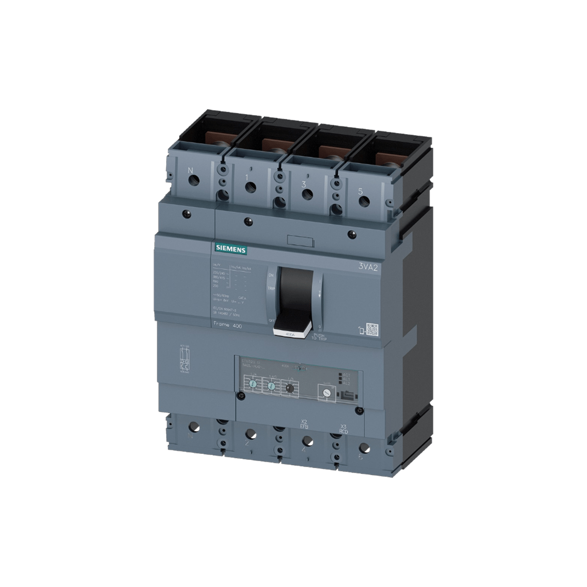 Siemens 3VA2340-5HL42-0AA0 - 3VA23 160-400A ETU320 55KA 4P ŞALTER