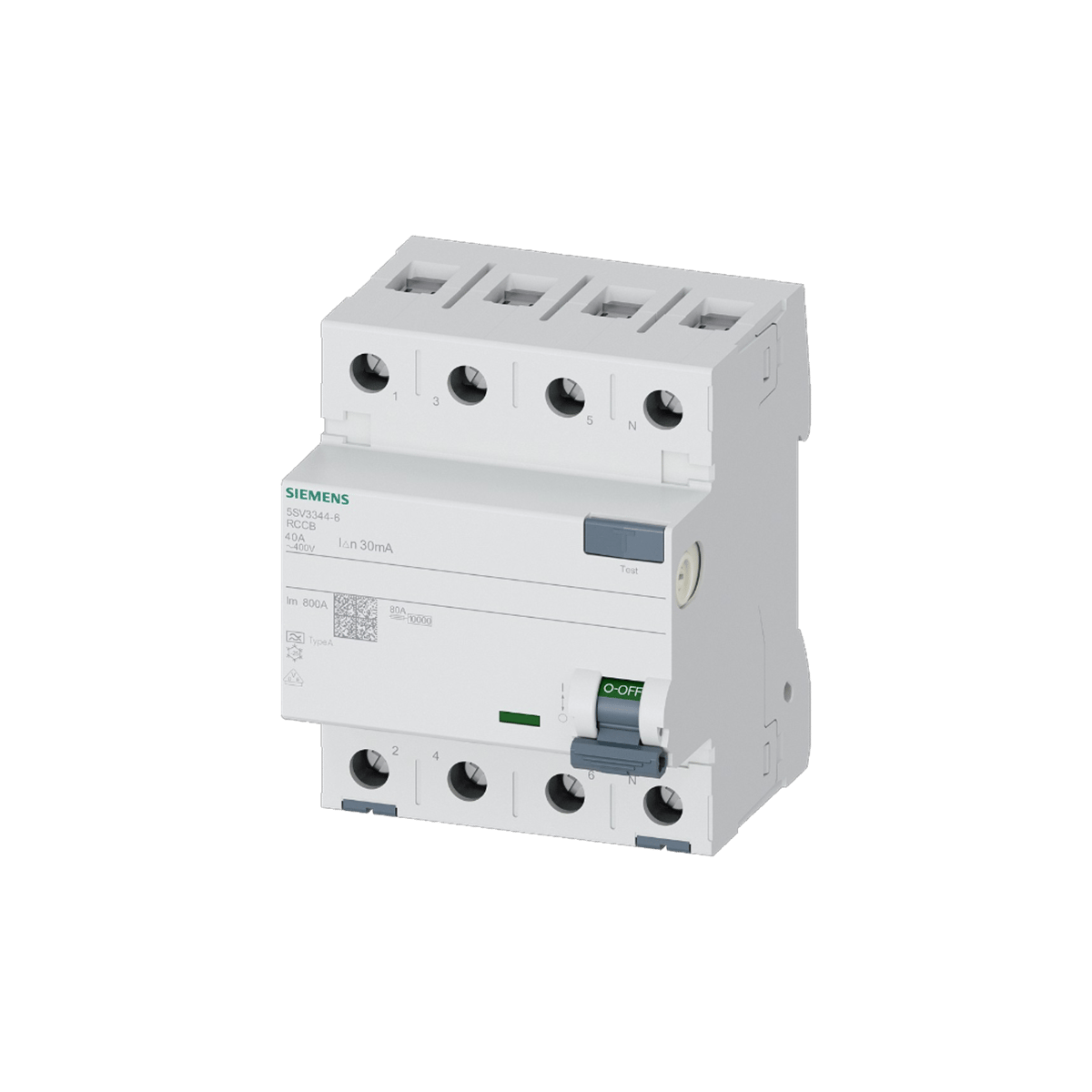 Siemens 5SV3324-4 - 40A 30mA Tip SI Kaçak Akım Koruma Rölesi