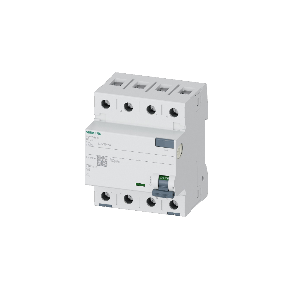 Siemens 5SV3346-6 - 63A 30mA Tip A 4P Kaçak Akım Koruma Rölesi