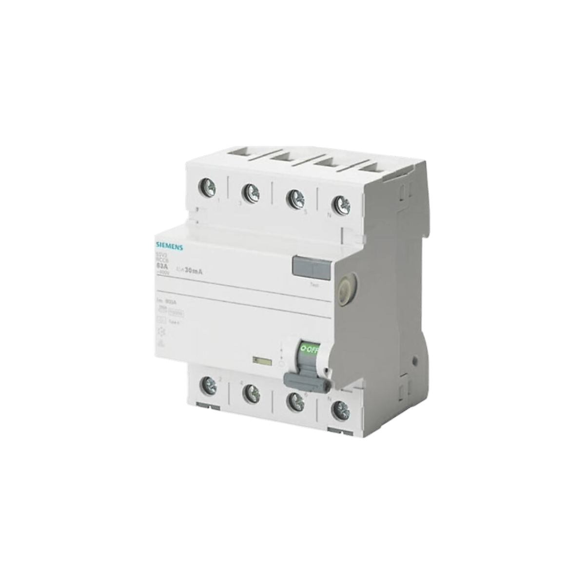 Siemens 5SV3644-6 40A 300mA Tip A Selektif 4P Kaçak Akım Koruma Rölesi
